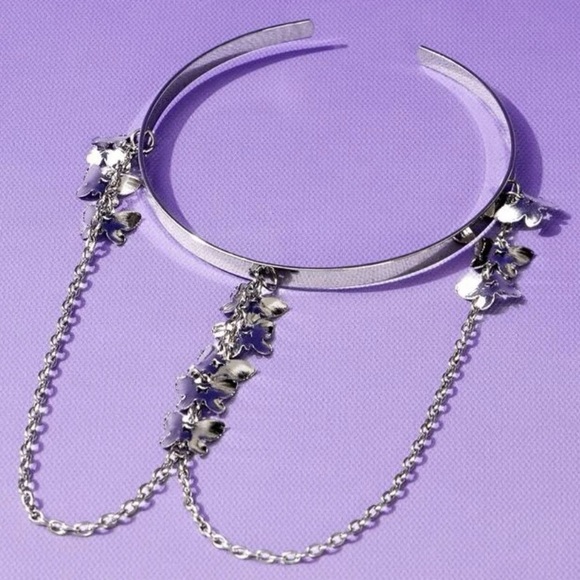 Silver Butterfly Arm Cuff - Picture 3 of 7